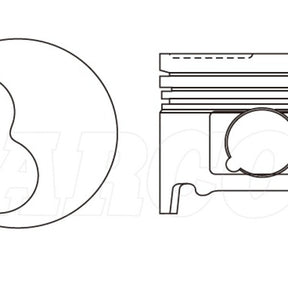 Piston & Pin Set TOYOTA 1KZ-TE NO VALVE RELIEF 4DP2012-STD - NASON