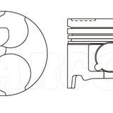 Piston & Pin Set TOYOTA 1KZ-TE VALVE RELIEF 4DP2013-1.00 - Nason