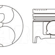 Piston & Pin Set TOYOTA 1KZ-TE VALVE RELIEF 4DP2013-STD - NASON