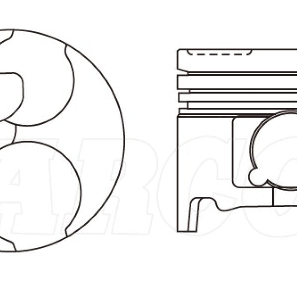 Piston & Pin Set TOYOTA 1KZ-TE VALVE RELIEF 4DP2013-STD - NASON