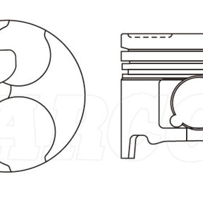 Piston & Pin Set TOYOTA 1KZ-TE VALVE RELIEF 4DP2013-STD - NASON