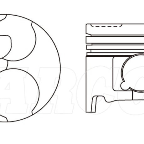 Piston & Pin Set TOYOTA 1KZ-TE VALVE RELIEF 4DP2013-STD - Nason