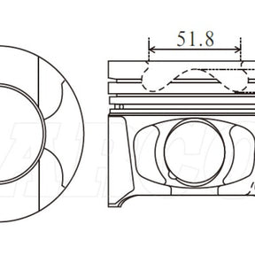 Piston & Pin Set TOYOTA 1KD-FTE 4DP2014-0.50 - NASON