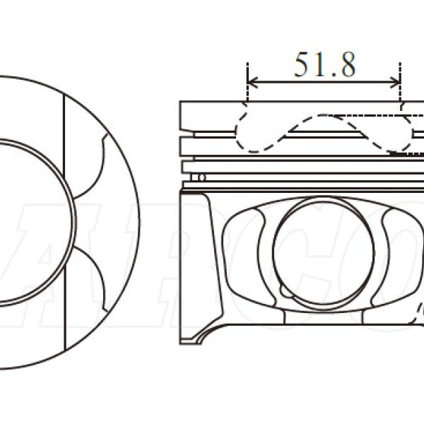 Piston & Pin Set TOYOTA 1KD-FTE 4DP2014-STD - NASON