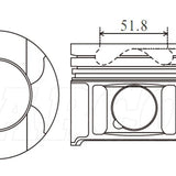 Piston & Pin Set TOYOTA 1KD-FTE 4DP2015-0.50 - Nason