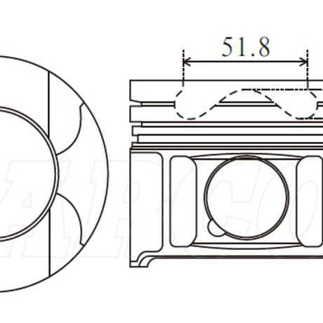 Piston & Pin Set TOYOTA 1KD-FTE 4DP2015-0.50 - Nason