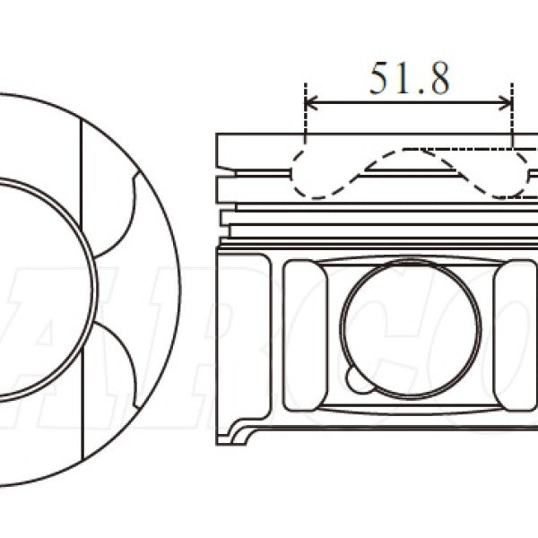 Piston & Pin Set TOYOTA 1KD-FTE 4DP2015-0.50 - NASON