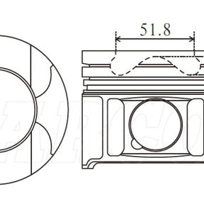 Piston & Pin Set TOYOTA 1KD-FTE 4DP2015-STD - NASON