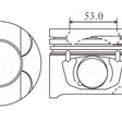 Piston & Pin Set TOYOTA 1KD-FTE 4DP2016-0.50 - NASON