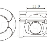 Piston & Pin Set TOYOTA 1KD-FTE 4DP2016-1.00 - Nason