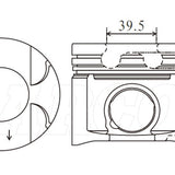 Piston & Pin Set TOYOTA 2KD-FTE 4DP2017-0.50 - Nason