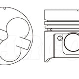 Piston & Pin Set TOYOTA 1DZ EARLY 4DP2025-STD - Nason