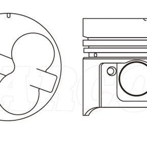 Piston & Pin Set TOYOTA 1DZ EARLY 4DP2025-STD - NASON
