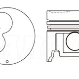 Piston & Pin Set TOYOTA 1DZ LATE 4DP2026-0.50 - Nason