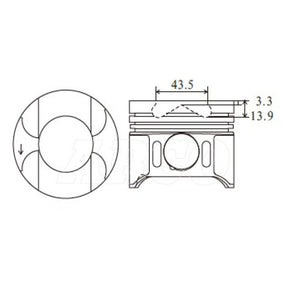 Piston & Pin Set MERCEDES BENZ OM611 4DP2027-0.50 - NASON