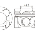 Piston & Pin Set NISSAN YD25DDTI 44.5MM BOWL 4DP2029-STD - NASON
