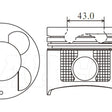 Piston & Pin Set NISSAN YD25DDTI 43.0MM BOWL 4DP2031-STD - NASON