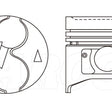 Piston & Pin Set MITSUBISHI 4D55 4D56 4DP2032-STD - NASON