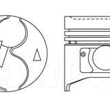 Piston & Pin Set MITSUBISHI 4D55 4D56 4DP2032-STD - Nason