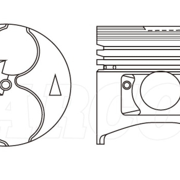 Piston & Pin Set MITSUBISHI 4D55T 4D56T 4DP2033-0.50 - NASON