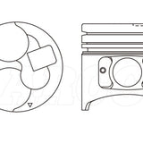 Piston & Pin Set MITSUBISHI 4M40 4DP2038-0.50 - Nason