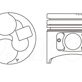 Piston & Pin Set MITSUBISHI 4M40 4DP2038-STD - NASON