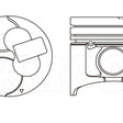 Piston & Pin Set MITSUBISHI 4M40T 4DP2039-0.50 - NASON