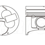 Piston & Pin Set MITSUBISHI 4M40T 4DP2039-0.50 - Nason
