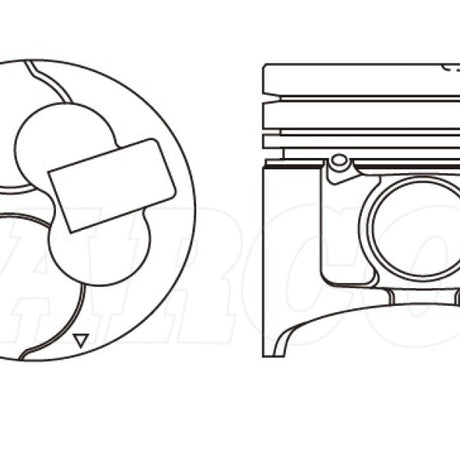 Piston & Pin Set MITSUBISHI 4M40T 4DP2039-0.50 - Nason