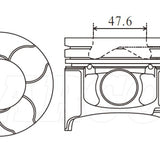 Piston & Pin Set MITSUBISHI 4M41T NON C/RAIL 4DP2040-STD - Nason
