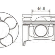 Piston & Pin Set MITSUBISHI 4M41T COMMON RAIL 4DP2041-STD - NASON