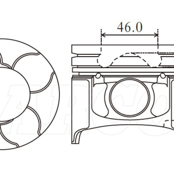 Piston & Pin Set MITSUBISHI 4M41T COMMON RAIL 4DP2041-STD - NASON