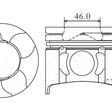 Piston & Pin Set MITSUBISHI 4M42T 4DP2043-0.50 - NASON
