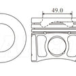 Piston & Pin Set FORD 2.2L TRANSIT P4AT RANGER 4DP2044-0.50 - NASON