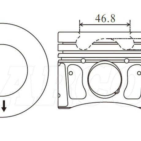 Piston & Pin Set FORD 2.2L TRANSIT 4DP2045-STD - Nason