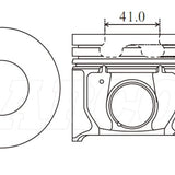 Piston & Pin Set FORD 2.4L TRANSIT 4DP2047-0.50 - Nason