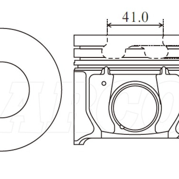 Piston & Pin Set FORD 2.4L TRANSIT 4DP2047-STD - NASON