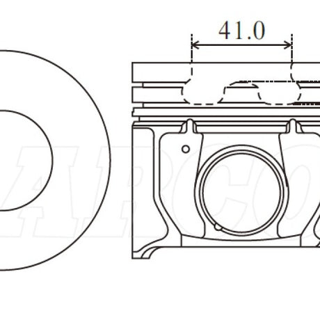 Piston & Pin Set FORD 2.4L TRANSIT 4DP2047-STD - Nason