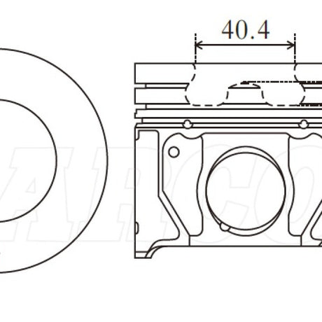 Piston & Pin Set FORD 2.4L TRANSIT 4DP2048-0.50 - Nason
