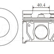 Piston & Pin Set FORD 2.4L TRANSIT 4DP2048-STD - NASON
