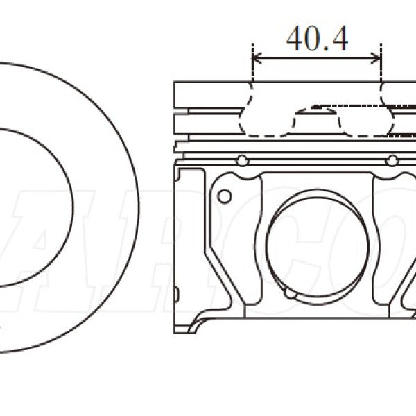 Piston & Pin Set FORD 2.4L TRANSIT 4DP2048-STD - NASON