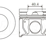 Piston & Pin Set FORD 2.4L TRANSIT 4DP2048-STD - Nason