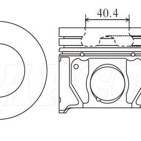 Piston & Pin Set FORD 2.4L TRANSIT 4DP2048-STD - NASON
