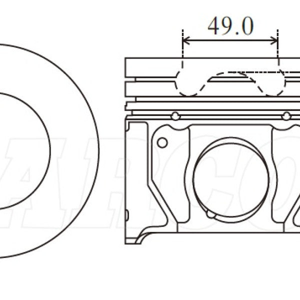 Piston & Pin Set FORD 2.4L TRANSIT 4DP2049-0.50 - NASON