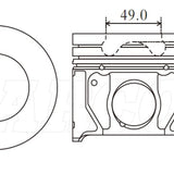 Piston & Pin Set FORD 2.4L TRANSIT 4DP2049-0.50 - Nason