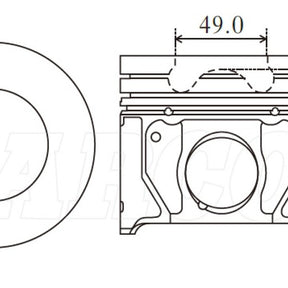 Piston & Pin Set FORD 2.4L TRANSIT 4DP2049-0.50 - NASON