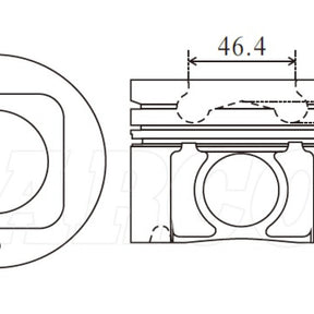 Piston & Pin Set NISSAN ZD30DDTI 4DP2050-1.00 - NASON