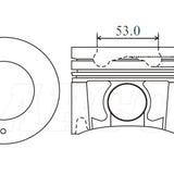 Piston & Pin Set NISSAN ZD30DDTI 4DP2051-0.50 - Nason
