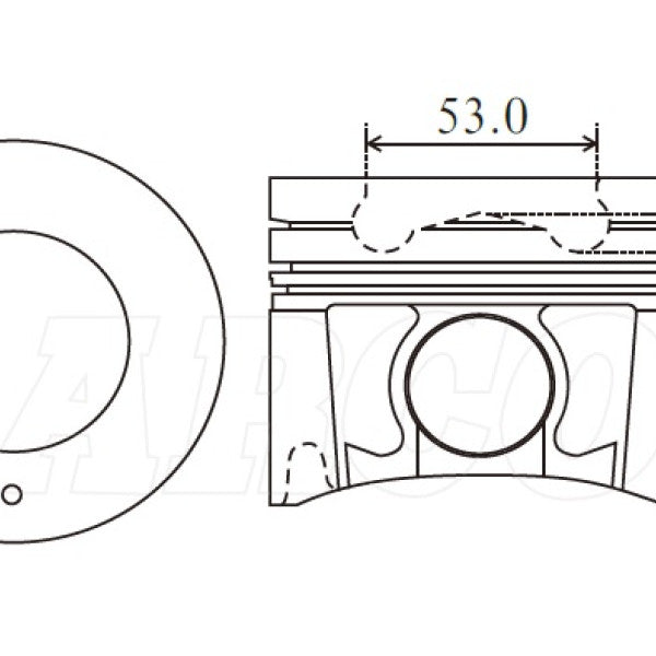 Piston & Pin Set NISSAN ZD30DDTI 4DP2051-STD - NASON