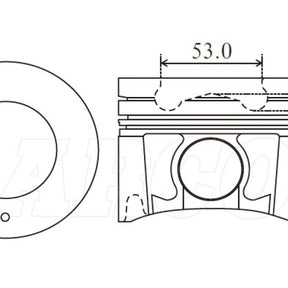 Piston & Pin Set NISSAN ZD30DDTI 4DP2051-STD - NASON